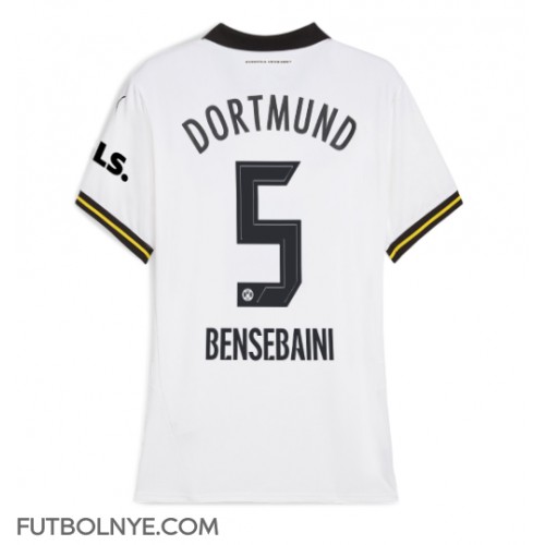 Camiseta Borussia Dortmund Ramy Bensebaini #5 Tercera Equipación para mujer 2024-25 manga corta